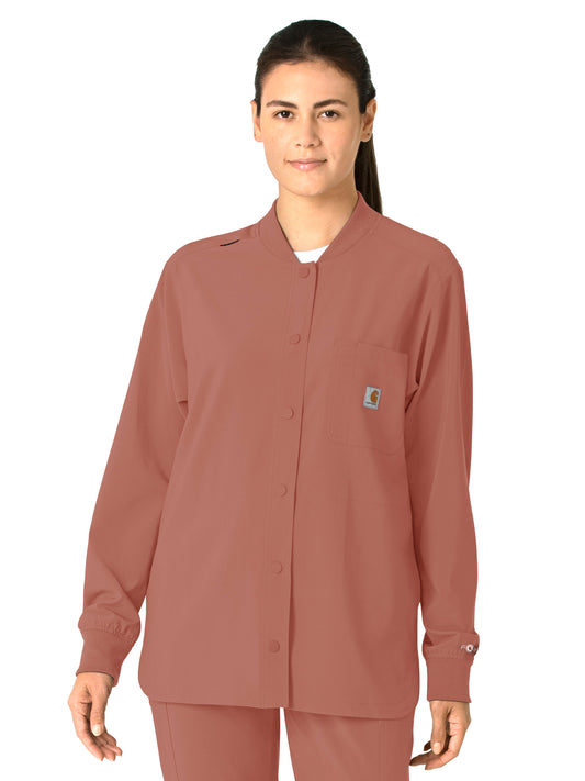 Women's Four-Pocket Modern Fit Shirt Jacket - C82210 - Wildrose