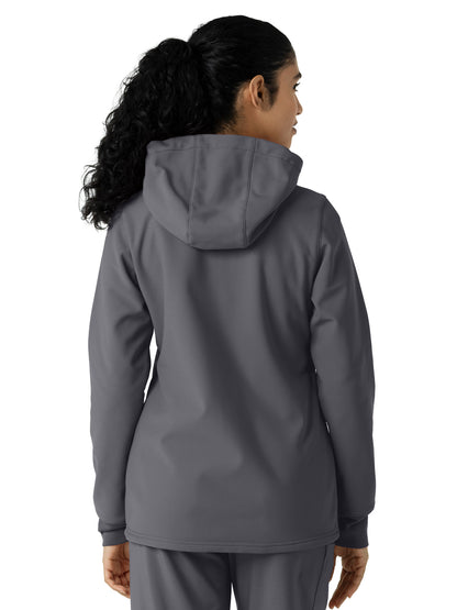 Women's Four-Pocket Bonded Fleece Hoodie - C85023 - Pewter