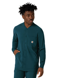 Men's Five-Pocket Modern Fit Shirt Jacket - C86210 - Caribbean