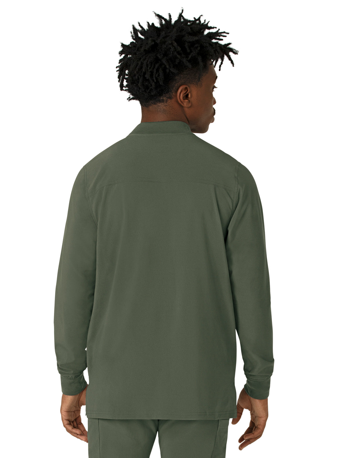 Men's Five-Pocket Modern Fit Shirt Jacket - C86210 - Olive