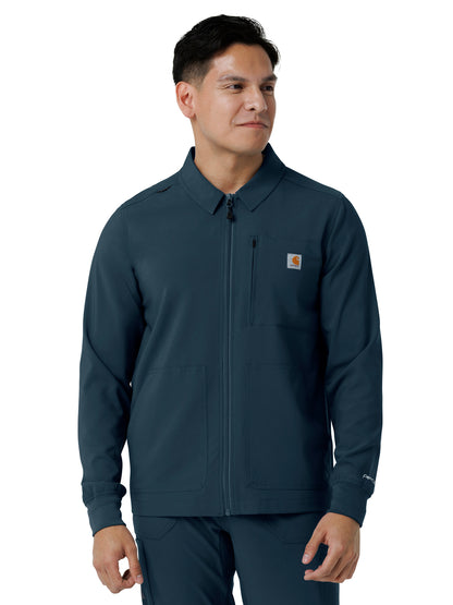 Men's Six-Pocket Lightweight Scrub Jacket - C86310 - Navy
