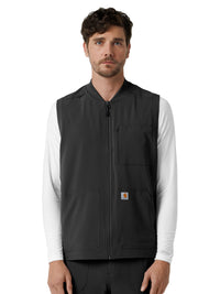 Men's Six-Pocket Lightweight Scrub Vest - C86510 - Black