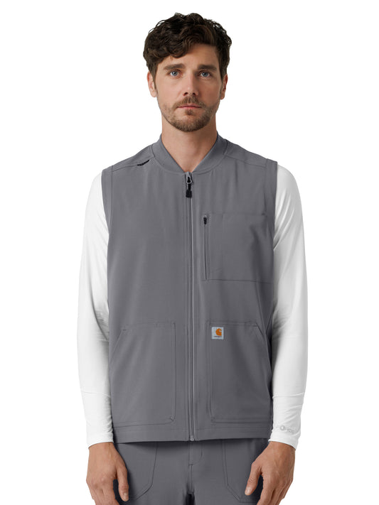 Men's Six-Pocket Lightweight Scrub Vest - C86510 - Pewter