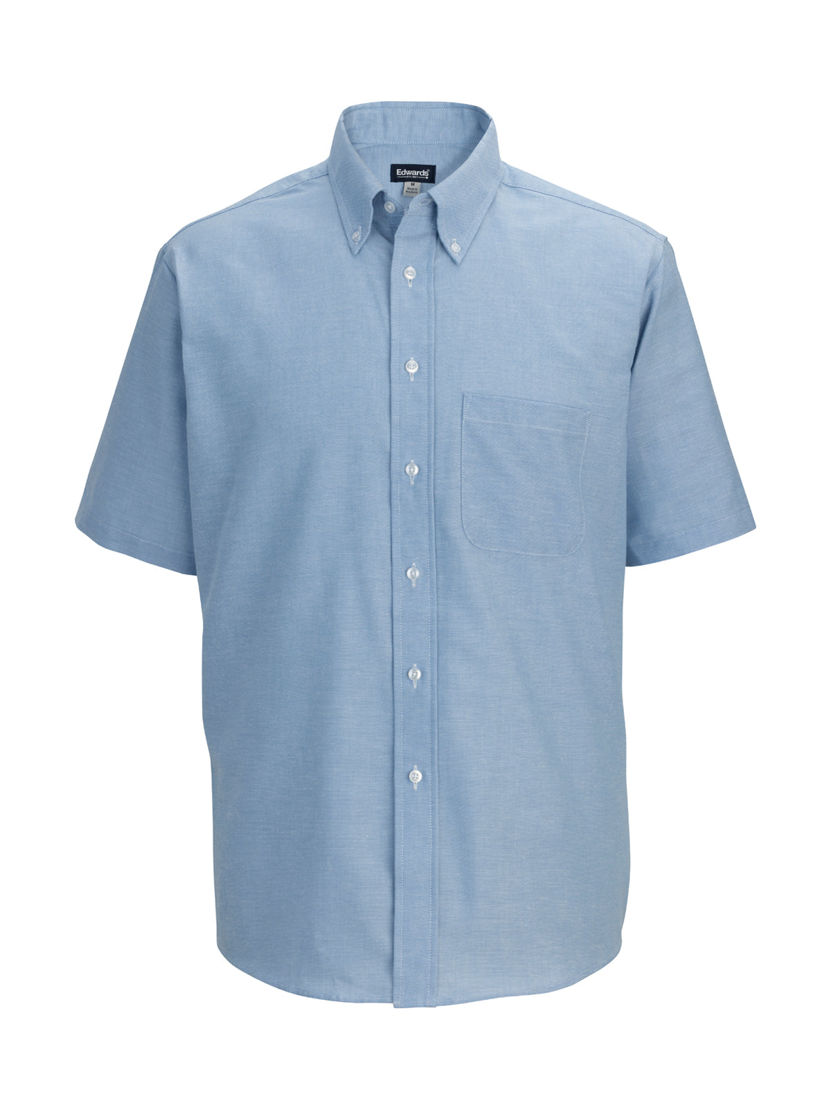 Men's Easy Care Oxford Short Sleeve Shirt - 1027 - Blue