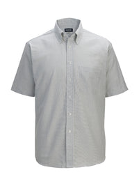 Men's Easy Care Oxford Short Sleeve Shirt - 1027 - Grey Stripe