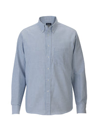 Men's Easy Care Oxford Long Sleeve Shirt - 1077 - Blue Stripe