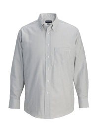 Men's Easy Care Oxford Long Sleeve Shirt - 1077 - Grey Stripe