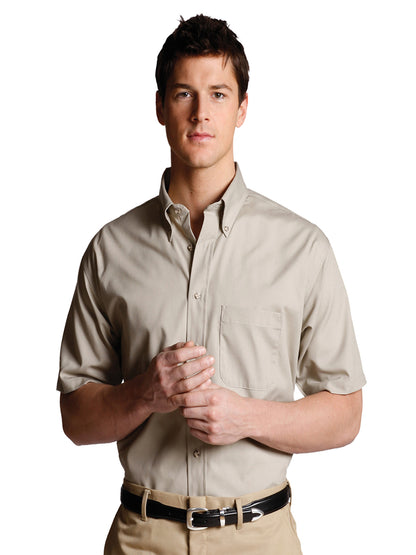 Men's One-Pocket Poplin Short Sleeve Shirt - 1230 - Tan