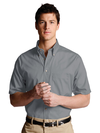 Men's One-Pocket Poplin Short Sleeve Shirt - 1230 - Titanium