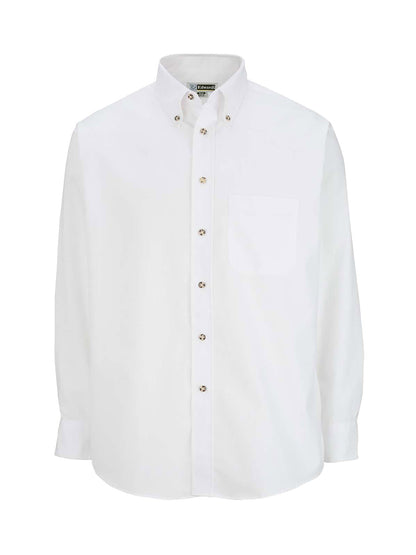 Men's One-Pocket Poplin-Long Sleeve - 1280 - White