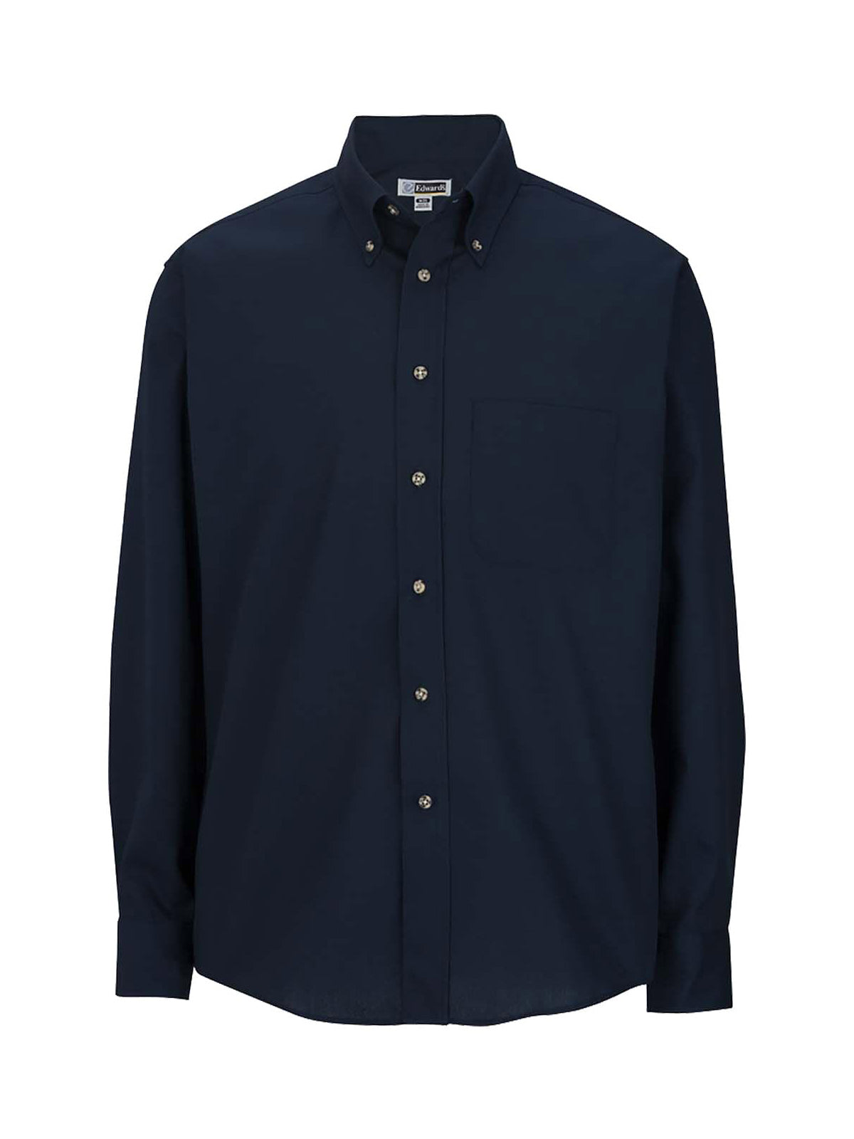 Men's One-Pocket Poplin-Long Sleeve - 1280 - Navy