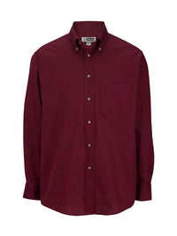 Men's 1-Pocket Long Sleeve Poplin Shirt - 1280 - Wine