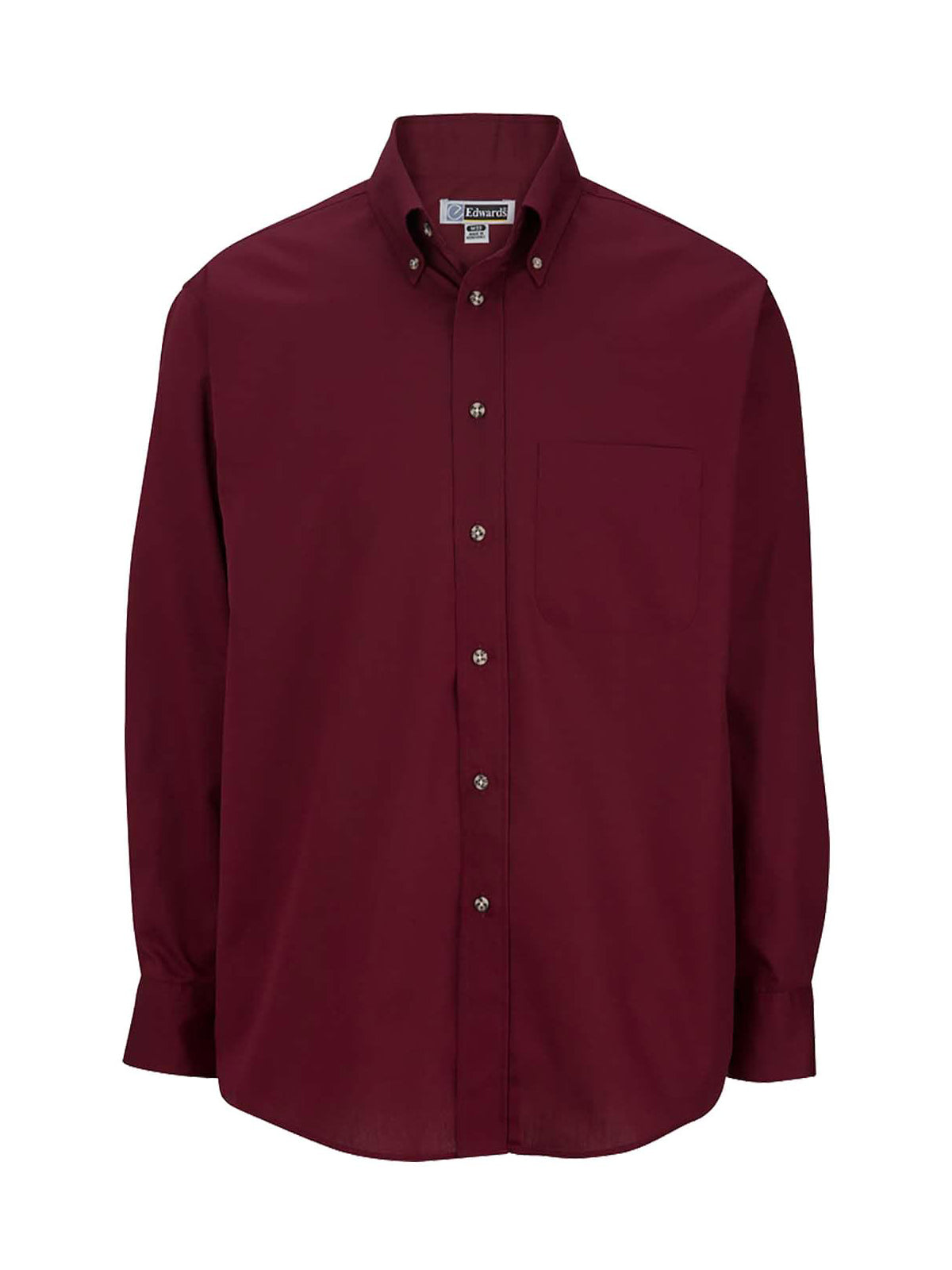Men's One-Pocket Poplin-Long Sleeve - 1280 - Wine
