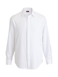 Men's Flexbatiste Café Long Sleeve Shirt - 1297 - White