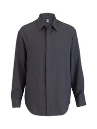 Men's Flexbatiste Café Long Sleeve Shirt - 1297 - Steel Grey