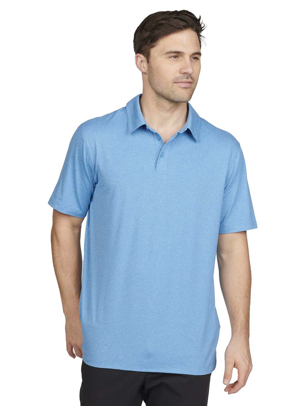 Men's Moisure Wicking Polo - 1592 - Marina Blue Heather