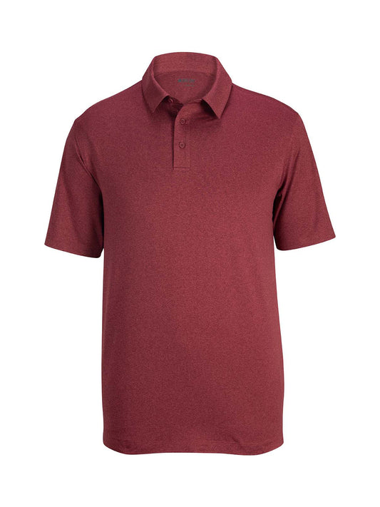 Men's Moisure Wicking Polo - 1592 - Scarlet Heather