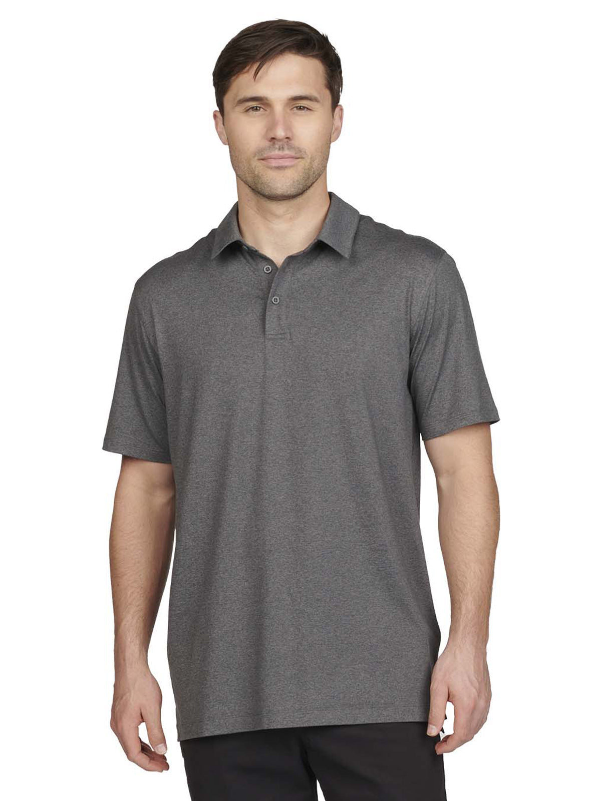 Men's Moisture Wicking Polo - 1592 - Forged Iron Heather