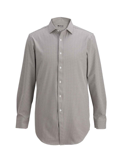 Men's Long Sleeve Shirt - 1972 - Black Microcheck