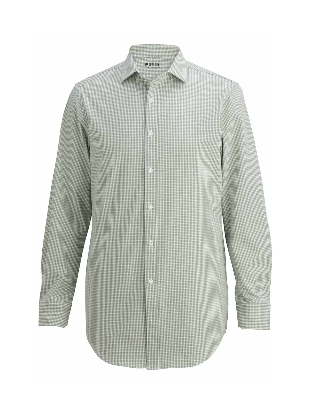Men's Long Sleeve Shirt - 1972 - Olive Microcheck