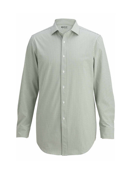 Men's Long Sleeve Shirt - 1972 - Olive Microcheck