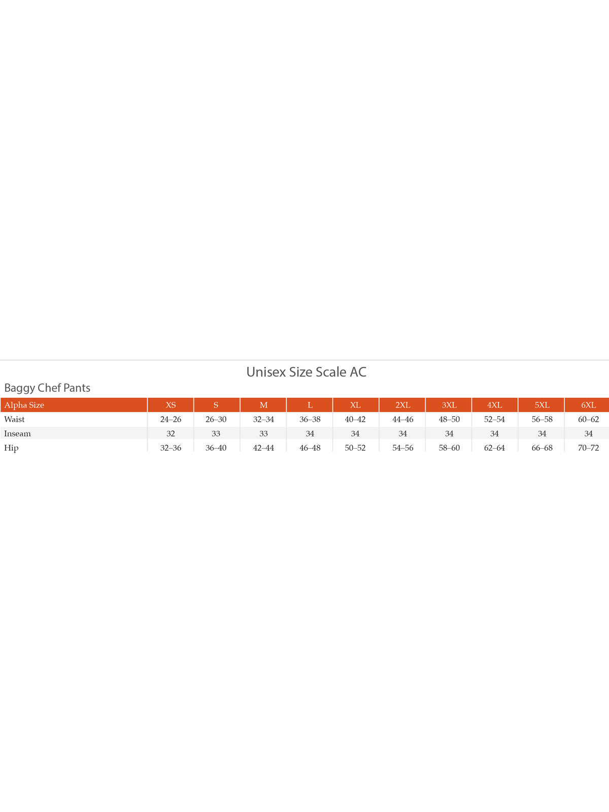 SIZECHART
