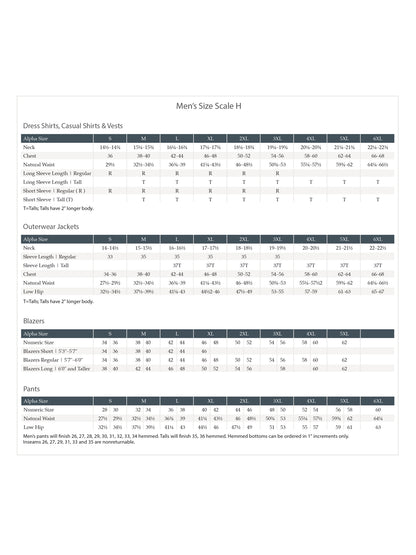 SIZECHART