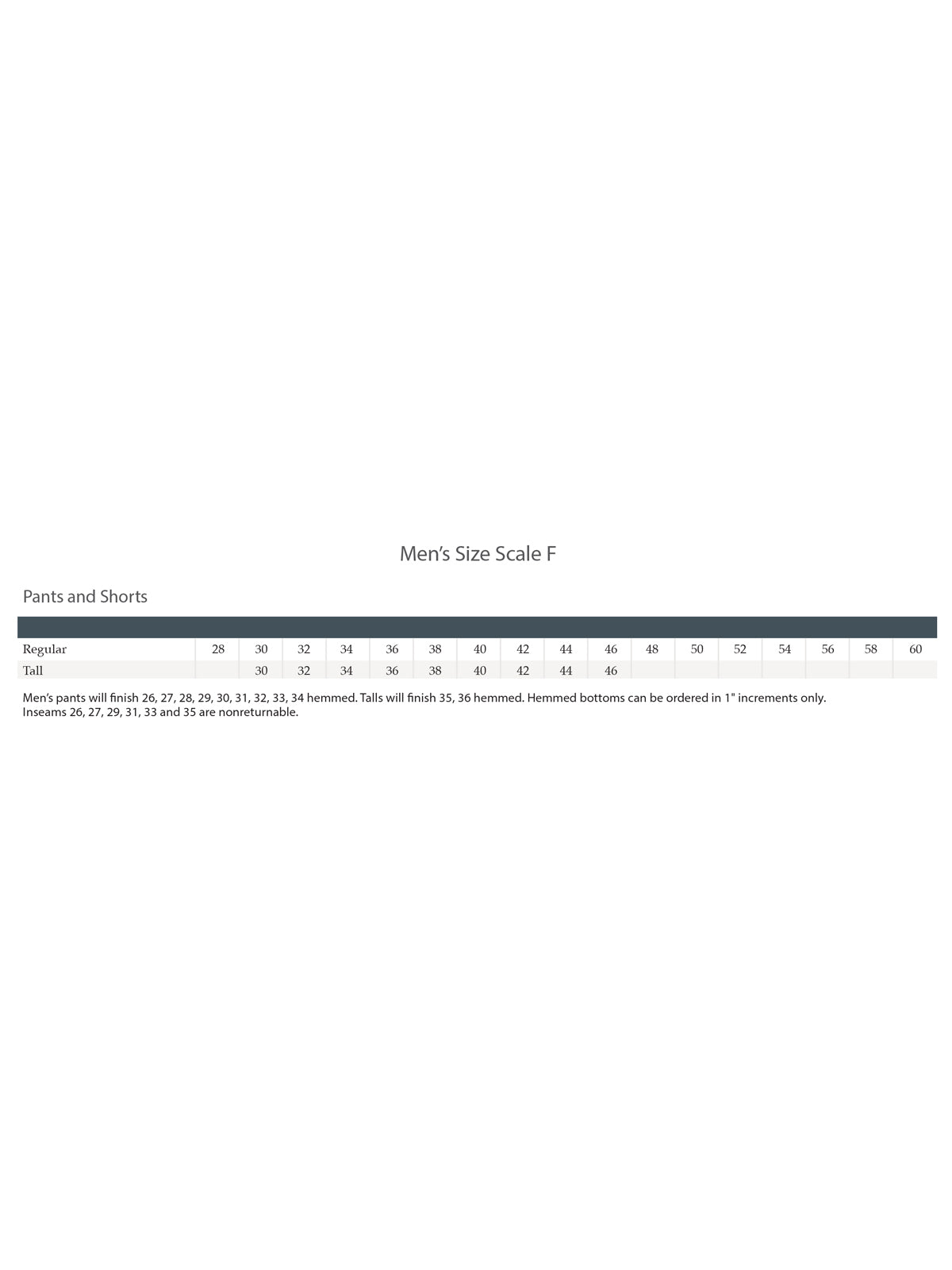 SIZECHART
