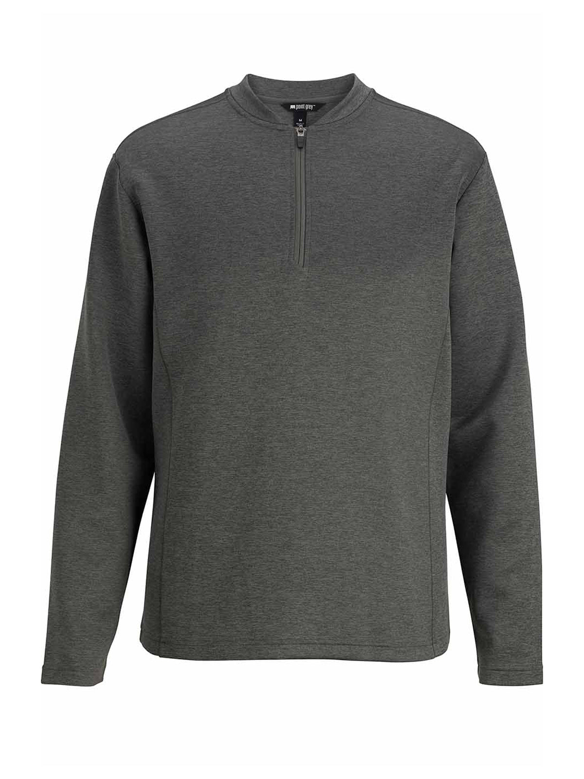 Men's Pocketless Quarter Zip Sweater - 3482 - Olive Heather