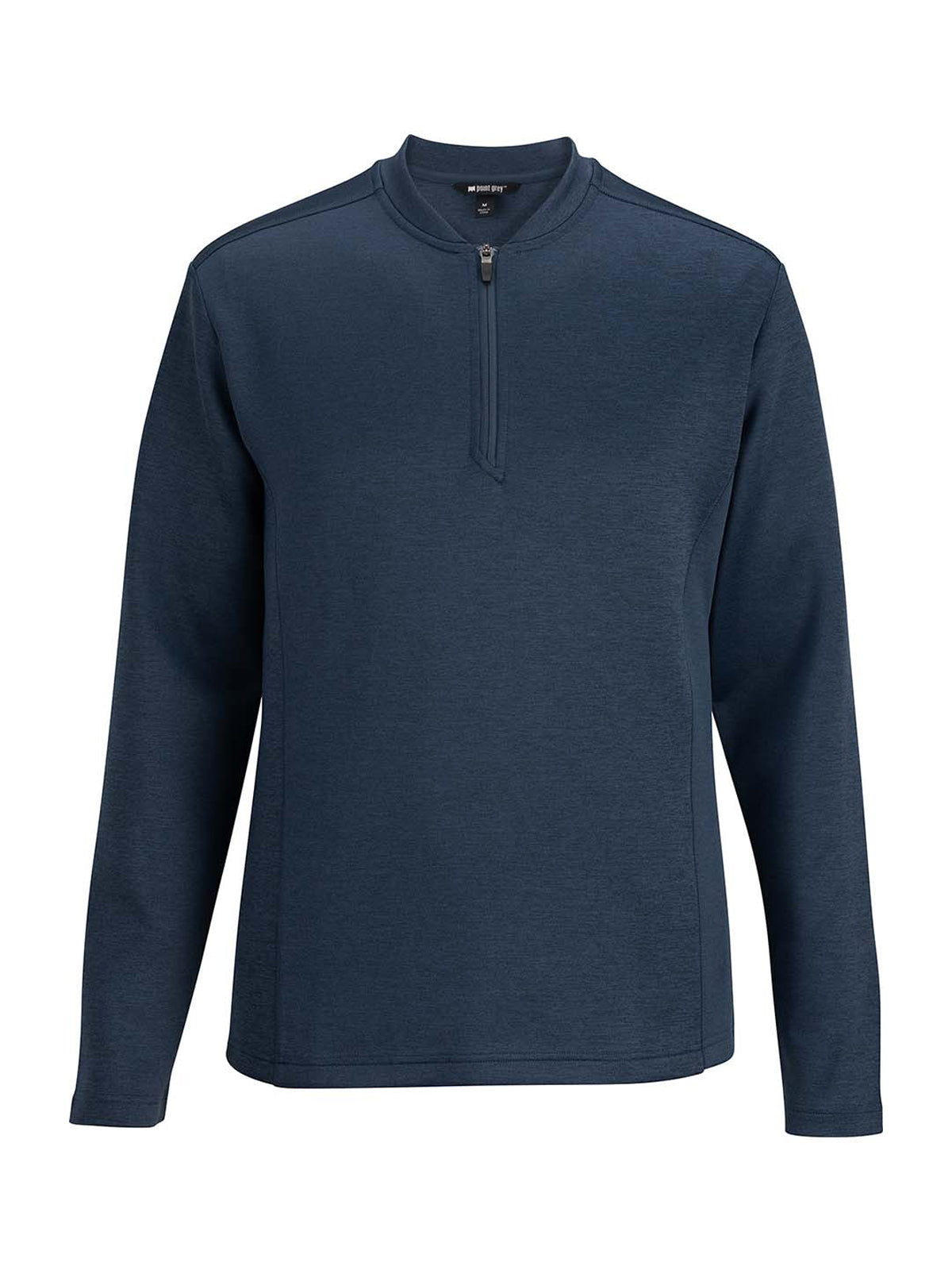 Men's Pocketless Quarter Zip Sweater - 3482 - Navy Agate Heather