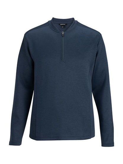 Men's Pocketless Quarter Zip Sweater - 3482 - Navy Agate Heather