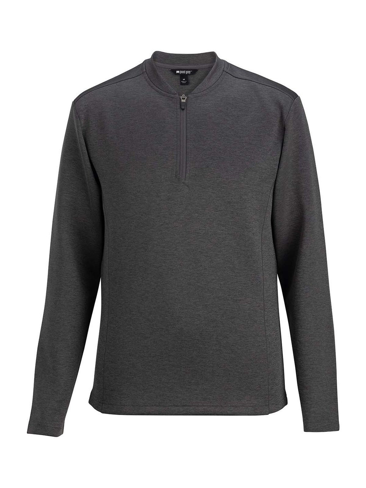 Men's Pocketless Quarter Zip Sweater - 3482 - Forged Iron Heather