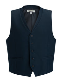 Men's Two-Pocket Ottoman Trim Vest - 4398 - Dark Navy