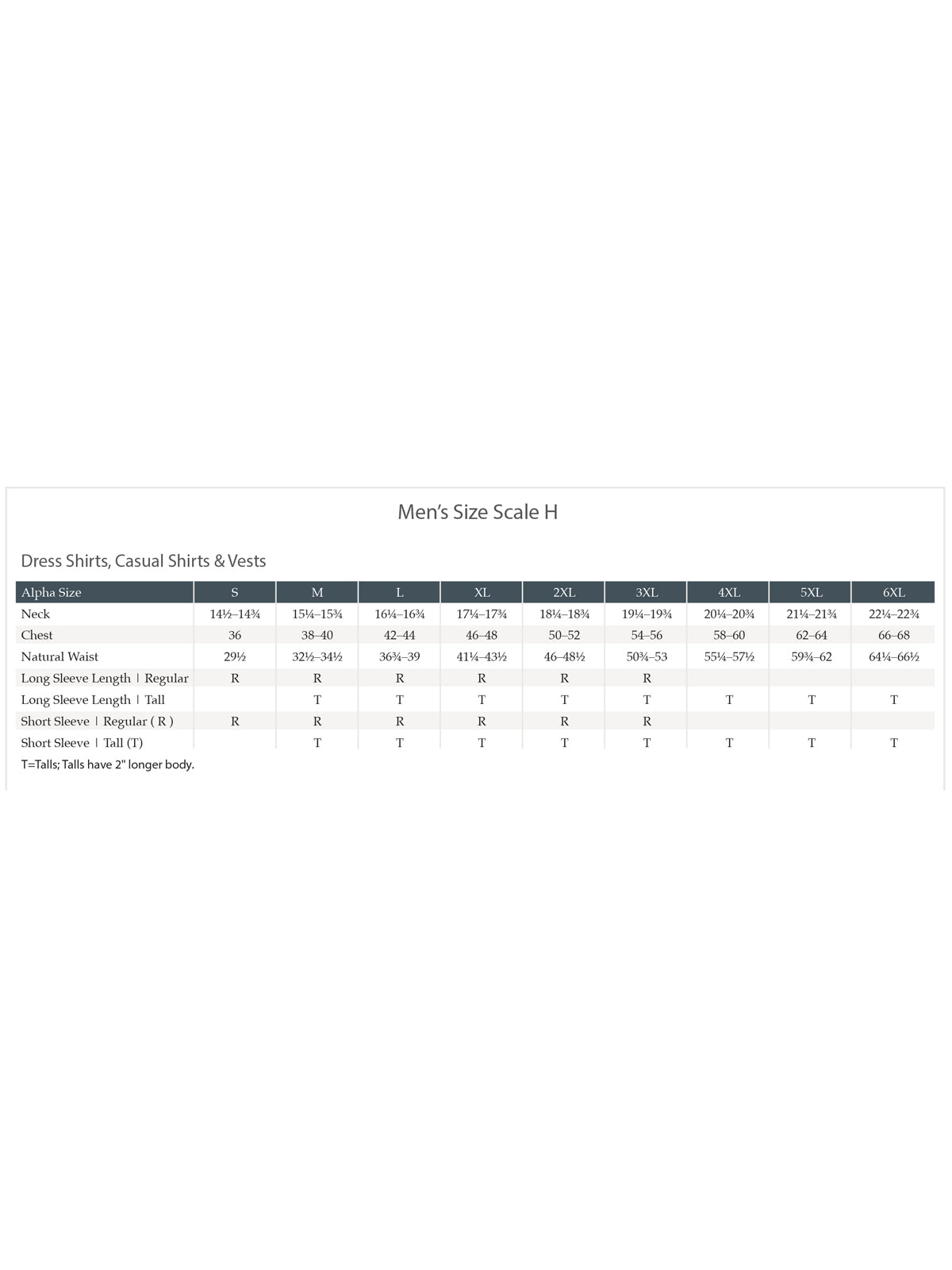 SIZECHART