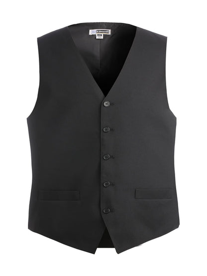 Men's Six-Pocket Polyester Vest - 4490 - Black