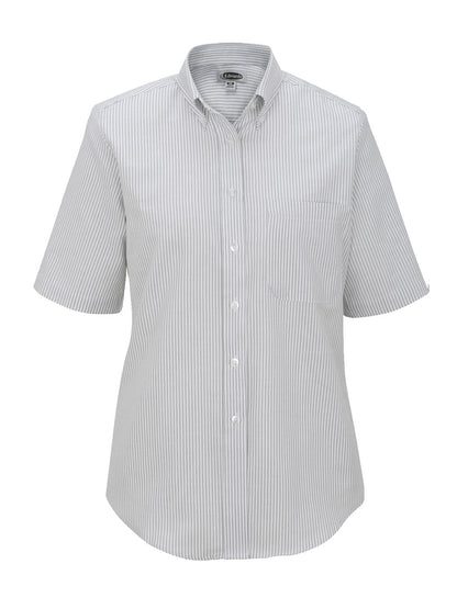 Women's Short Sleeve Easy Care Shirt - 5027 - Grey Stripe