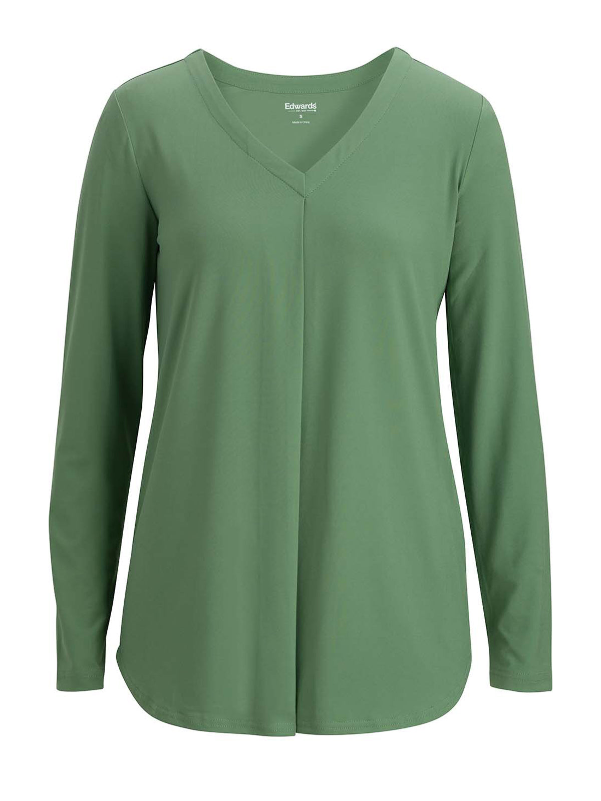 Women's Pocketless Soft Pleated Blouse - 5097 - Sage