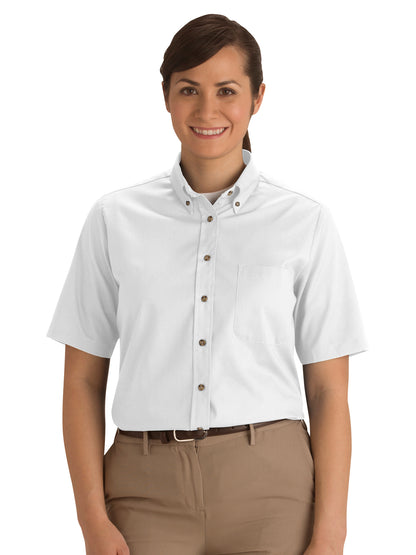 Women's One-Pocket Poplin Short Sleeve Shirt - 5230 - White