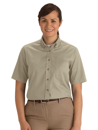 Women's One-Pocket Poplin Short Sleeve Shirt - 5230 - Tan