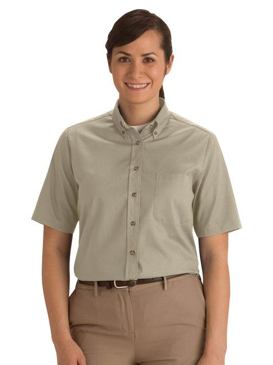 Women's One-Pocket Poplin Short Sleeve Shirt - 5230 - Tan