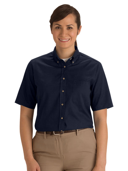 Women's One-Pocket Poplin Short Sleeve Shirt - 5230 - Navy