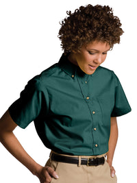 Women's One-Pocket Poplin Short Sleeve Shirt - 5230 - Teal