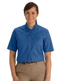 Women's One-Pocket Poplin Short Sleeve Shirt - 5230 - French Blue
