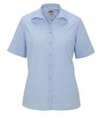 Women's Short Sleeve Lightweight Poplin Shirt - 5245 - Blue