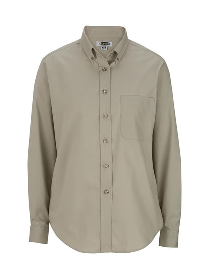 Women's One-Pocket Poplin-Long Sleeve - 5280 - Tan