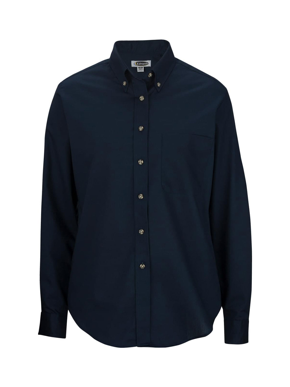 Women's One-Pocket Poplin-Long Sleeve - 5280 - Navy