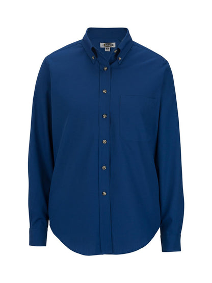 Women's One-Pocket Poplin-Long Sleeve - 5280 - Royal
