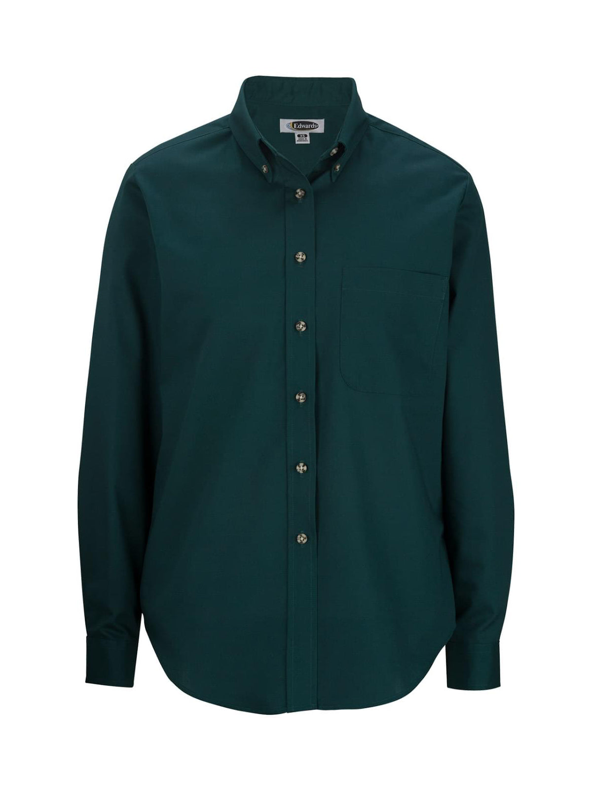 Women's One-Pocket Poplin-Long Sleeve - 5280 - Teal