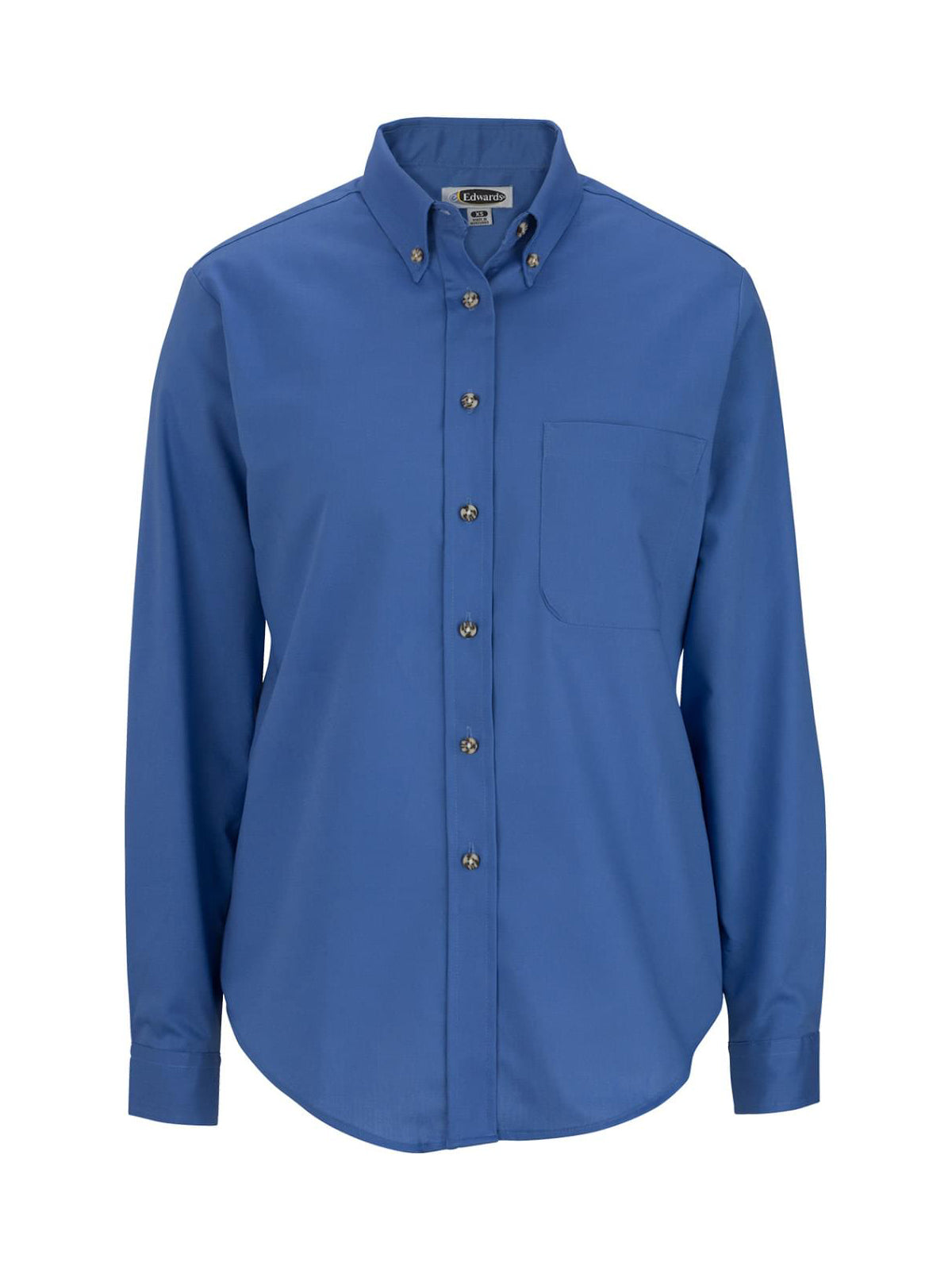 Women's One-Pocket Poplin-Long Sleeve - 5280 - French Blue