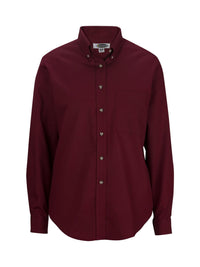 Women's One-Pocket Poplin-Long Sleeve - 5280 - Wine